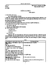 Giáo án Ngữ văn lớp 7 - Tiết 53 đến 72 - Năm học 2008-2009